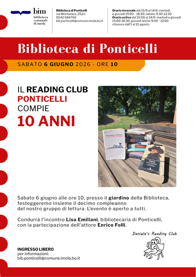 Locandina Reading Club Ponticelli