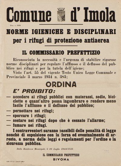 Norme igeniche per i rifugi antiaerei