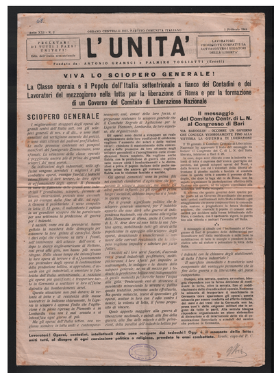Unità, 1 febbraio 1944