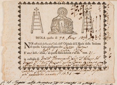 Modulo di custodia di Simone Gaetano, 1809