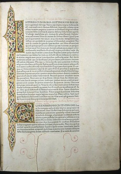 Aurelius Augustinus (santo), De civitate Dei, 1470